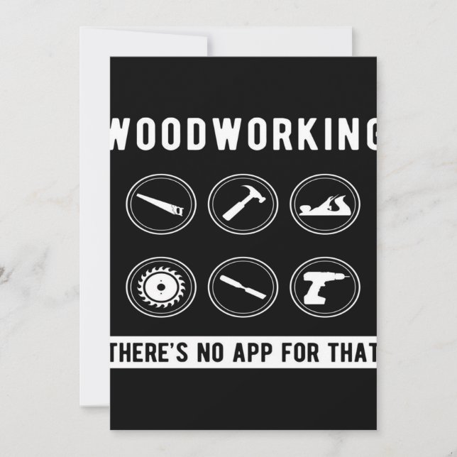 No app for Woodworking Holiday Card (Front)