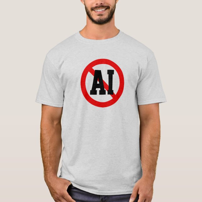 No Artificial Intelligence  T-Shirt (Front)