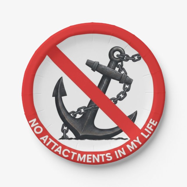 No attachments in my life paper plates (Front)