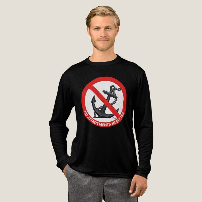 No attachments in my life Tri-Blend shirt (Full Front)