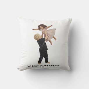 No Baby in the Corner Cute Cartoon Babies Dance Throw Pillow