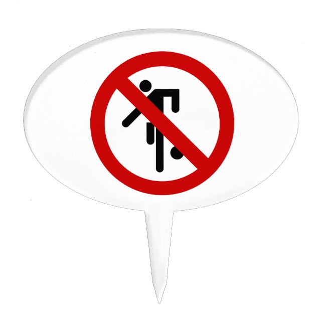 NO Ball Games ⚠ Thai Park Sign ⚠ Cake Topper (Front)