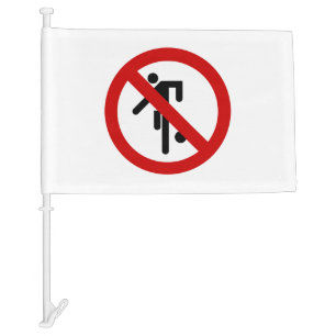 NO Ball Games ⚠ Thai Park Sign ⚠ Car Flag