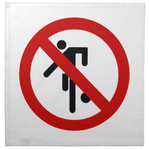 NO Ball Games ⚠ Thai Park Sign ⚠ Cloth Napkin