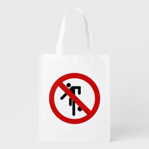 NO Ball Games ⚠ Thai Park Sign ⚠ Grocery Bag