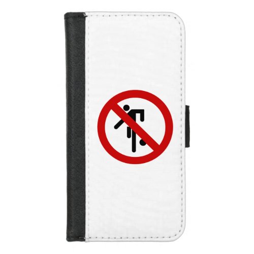 NO Ball Games  Thai Park Sign  iPhone 87 Wallet Case