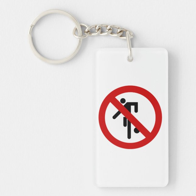 NO Ball Games ⚠ Thai Park Sign ⚠ Keychain (Front)