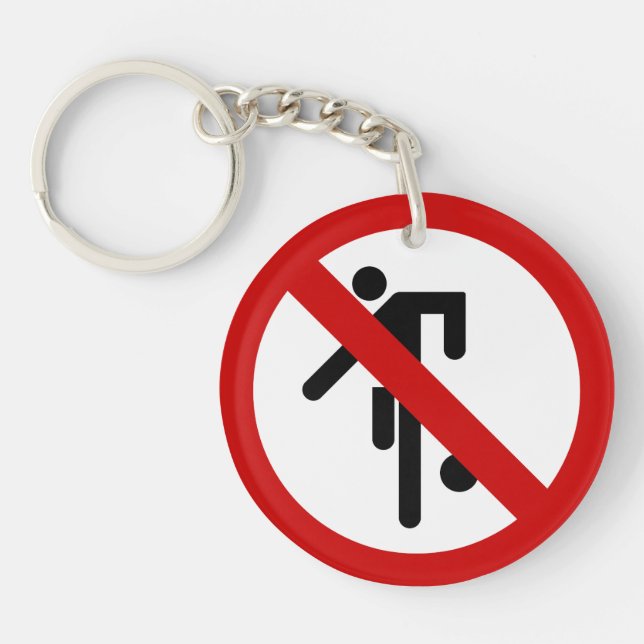 NO Ball Games ⚠ Thai Park Sign ⚠ Keychain (Front)
