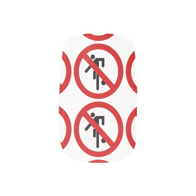 NO Ball Games ⚠ Thai Park Sign ⚠ Minx Nail Wraps (Left Thumb)