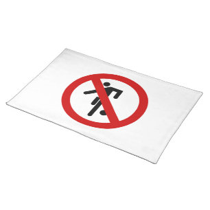 NO Ball Games ⚠ Thai Park Sign ⚠ Placemat