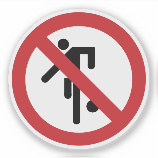 NO Ball Games ⚠ Thai Park Sign ⚠ Sticker (Front)