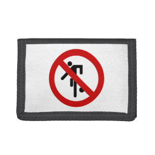 NO Ball Games ⚠ Thai Park Sign ⚠ Tri-fold Wallet