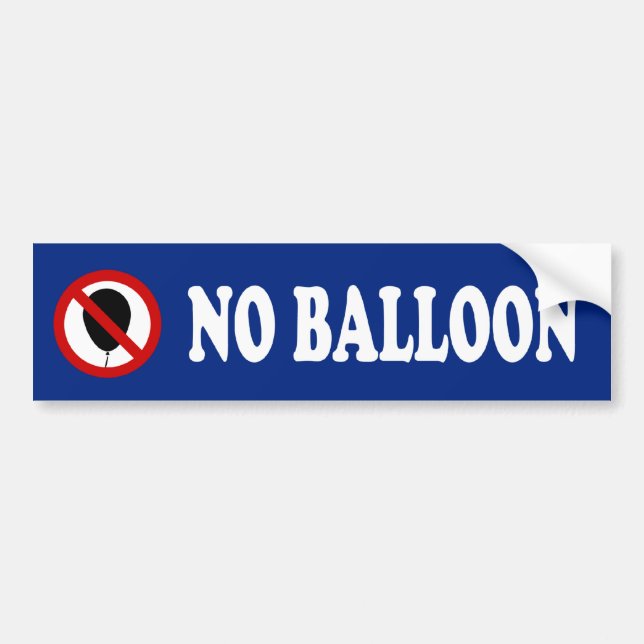 NO Balloon ⚠ Thai Sign ⚠ Bumper Sticker (Front)