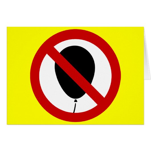 NO Balloon ⚠ Thai Sign ⚠ Cards (Front Horizontal)