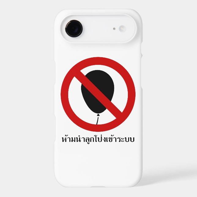 NO Balloon ⚠ Thai Sign ⚠ Case-Mate iPhone Case (Back)