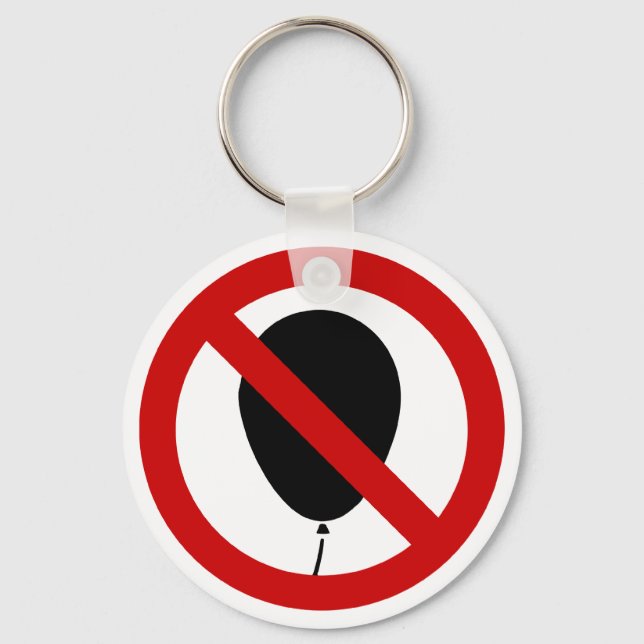 NO Balloon ⚠ Thai Sign ⚠ Keychain (Front)
