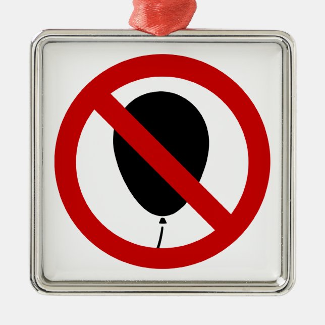 NO Balloon ⚠ Thai Sign ⚠ Metal Ornament (Front)