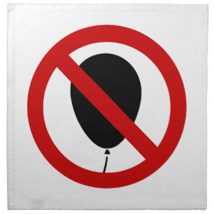 NO Balloon ⚠ Thai Sign ⚠ Napkin