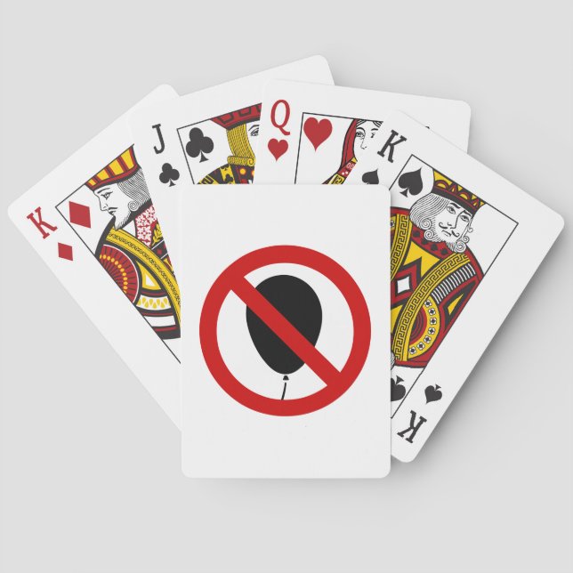 NO Balloon ⚠ Thai Sign ⚠ Poker Cards (Back)