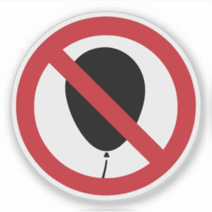 NO Balloon ⚠ Thai Sign ⚠ Sticker