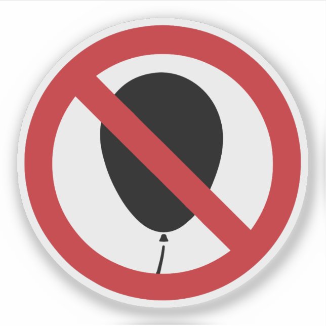 NO Balloon ⚠ Thai Sign ⚠ Sticker (Front)