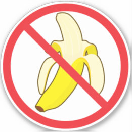 No Bananas Sticker