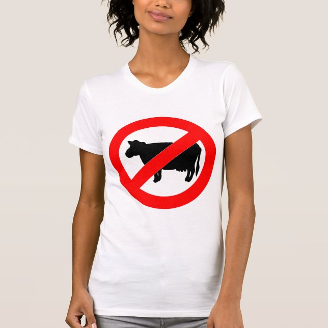 No Beef Sign T-Shirt (Front)