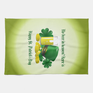 No beer in heaven kitchen towel