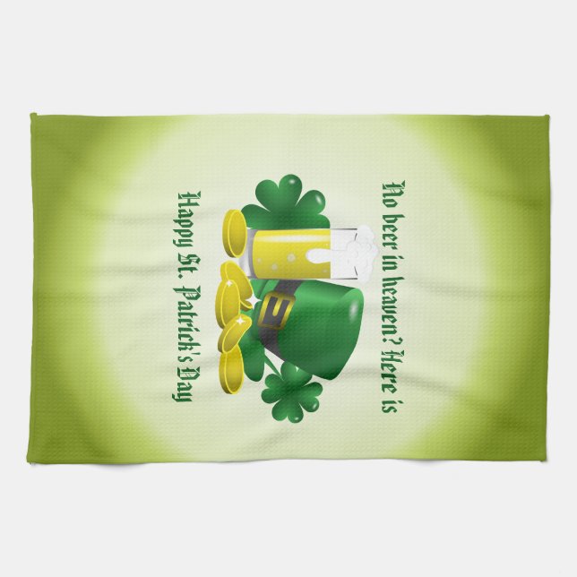 No beer in heaven kitchen towel (Horizontal)