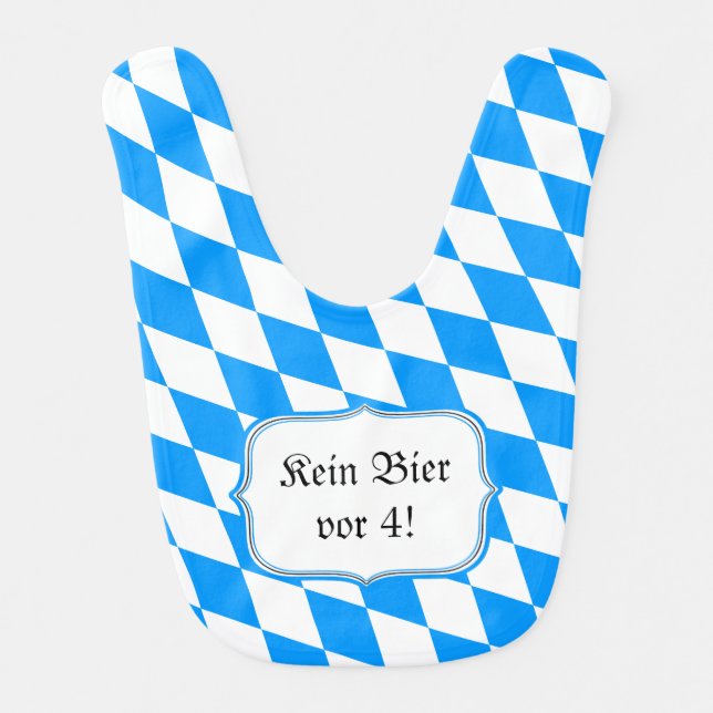 No Beere before 4. Aging, not 4 pm Baby Bib (Front)