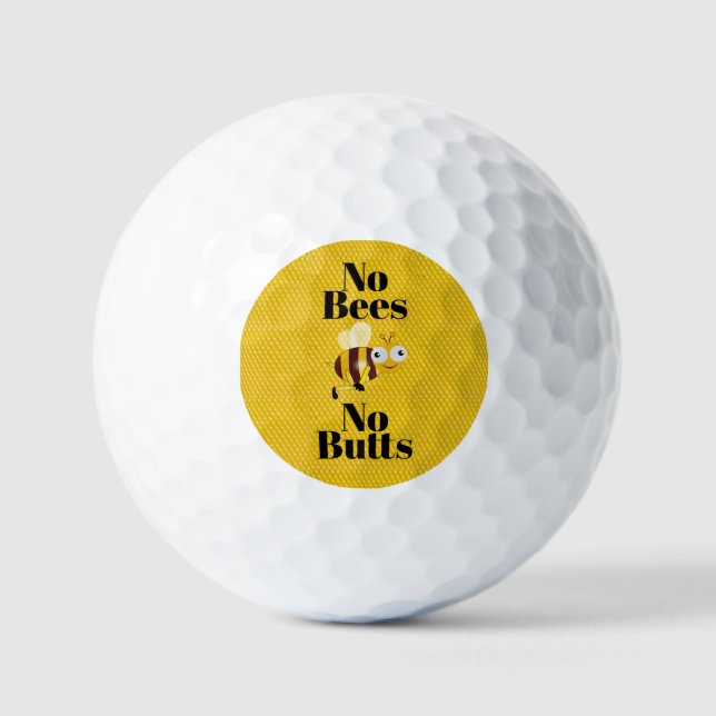 No Bees No Butts Golf Ball (Front)