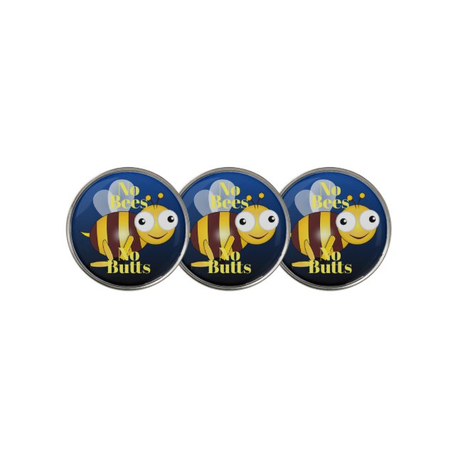 No Bees No Butts Golf Ball Markers (3 Up)