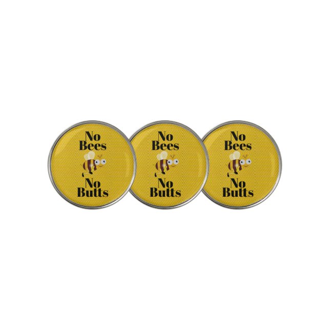 No Bees No Butts Golf Ball Markers (3 Up)