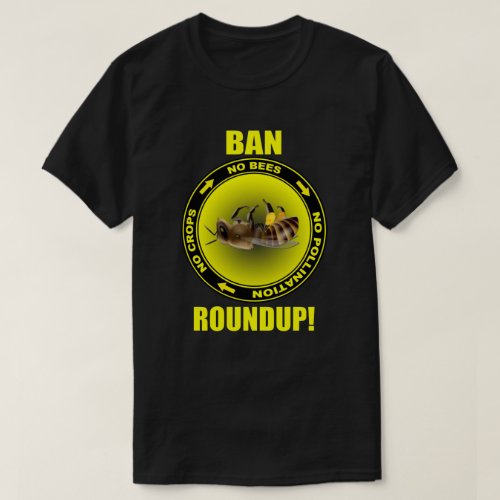No Bees_No Pollination_No Crops_Ban Pesticides T_Shirt