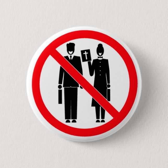 No Bible Thumpers Pinback Button (Front)