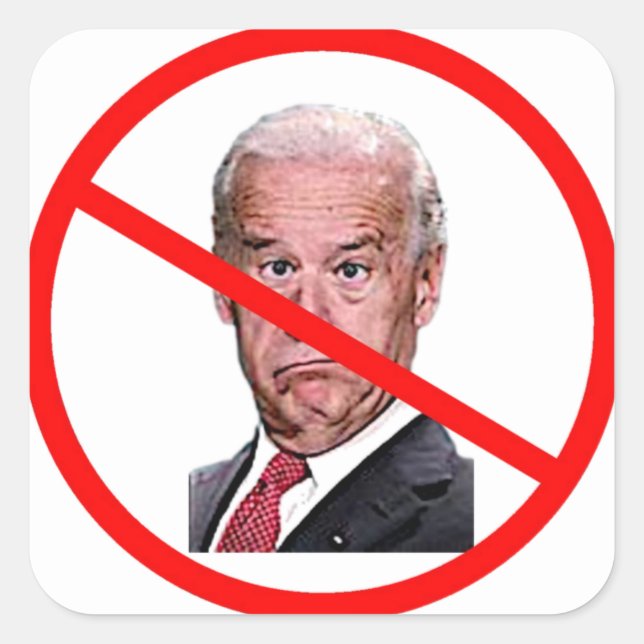 NO BIDEN SQUARE STICKER (Front)