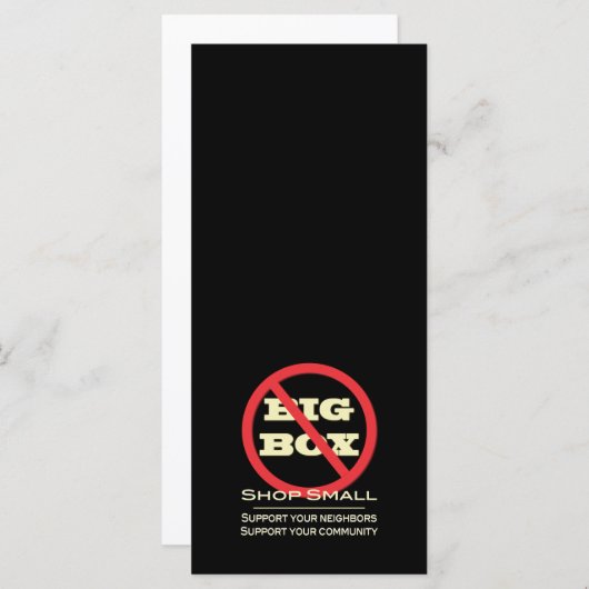 No Big Box Stores! (Front/Back)
