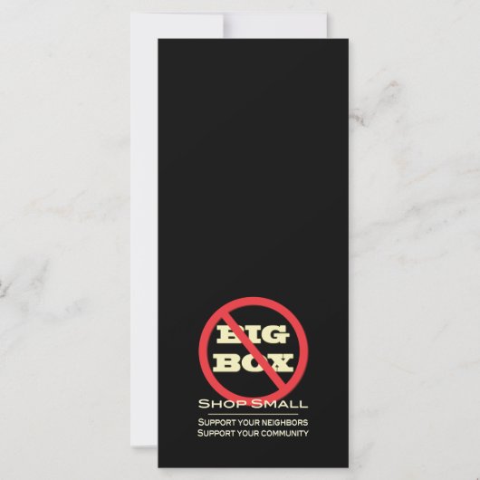 No Big Box Stores! (Front)