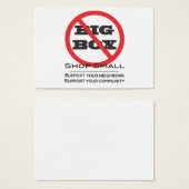 No Big Box Stores! (Front & Back)