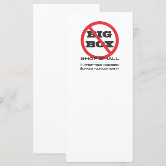 No Big Box Stores! (Front/Back)