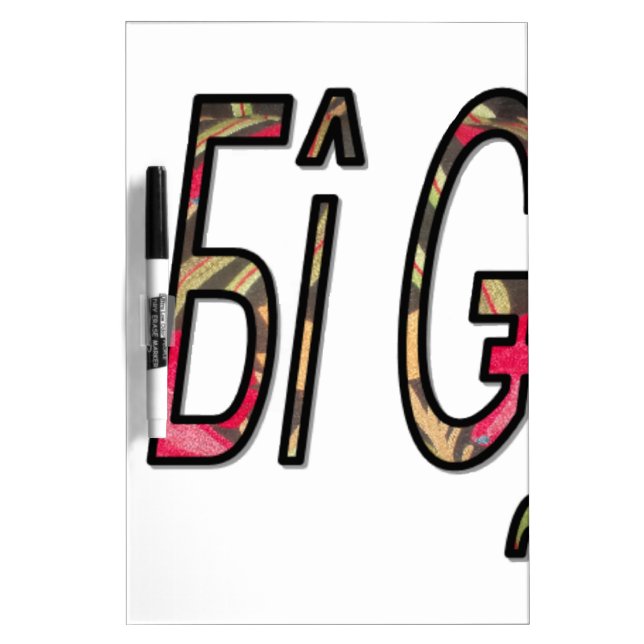 No Bigiji Text Art Print Dry-Erase Board (Front)