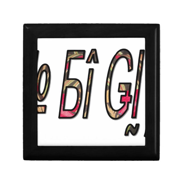 No Bigiji Text Art Print Jewelry Box (Front)