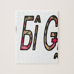 No Bigiji Text Art Print Jigsaw Puzzle