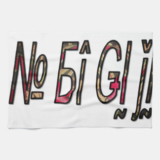 No Bigiji Text Art Print Towel