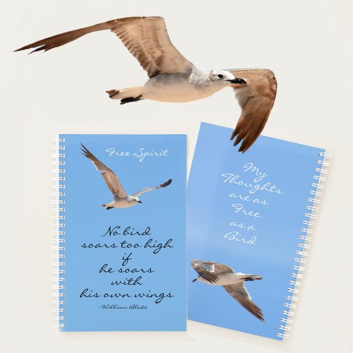 No Bird Soars Too High Feel Free Blue Planner