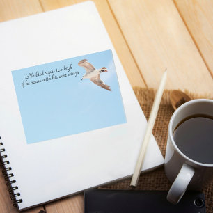 No Bird Soars Too High Seagull in Flight Blue Post-it Notes