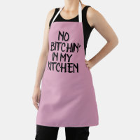 Customized Apron No Bitchin In My Kitchen Personalized Aprons Chef