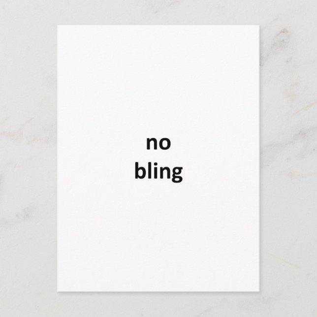 no bling jGibney The MUSEUM Zazzle Gifts.png Postcard (Front)