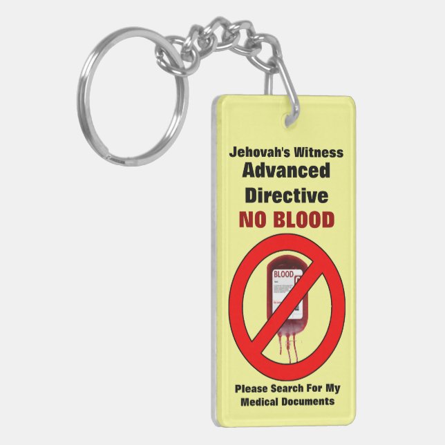 No Blood - Advanced Directive Keychain (Front Left)
