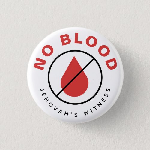 No Blood Keychain for Jehovahs Witnesses JW  Button